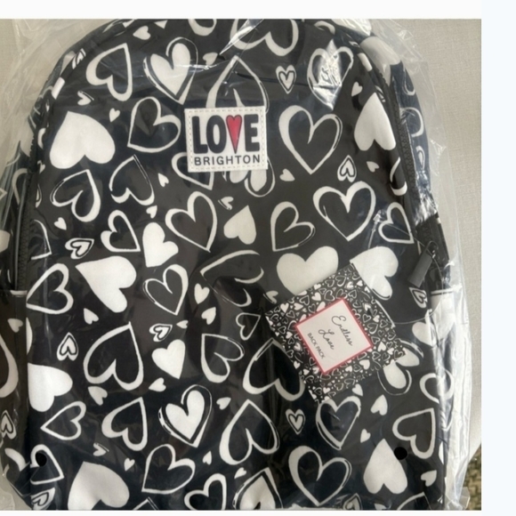 Brighton Love Heart Backpack - Black and White - Picture 7 of 8